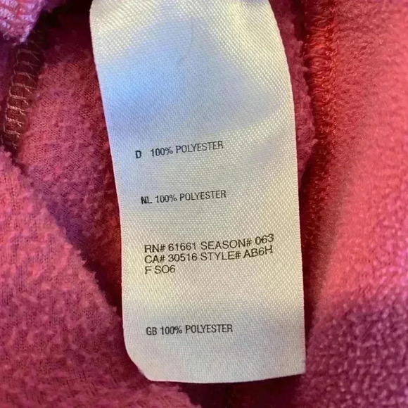 The North Face Fleece Jacket Hoodie Women's Medium Pink 1/2 Zip Outerwear - Picture 7 of 7